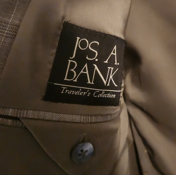 Jos A Bank Reserve 42L 100% Wool Traveler Blazer Check Plaid Windowpane  Long - Picture 12 of 13